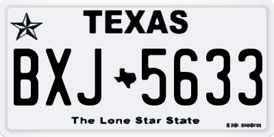 TX license plate BXJ5633
