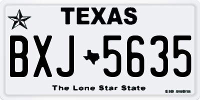 TX license plate BXJ5635