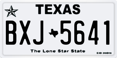 TX license plate BXJ5641