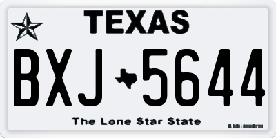 TX license plate BXJ5644