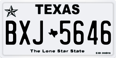 TX license plate BXJ5646