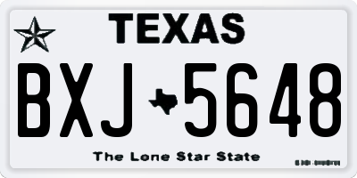 TX license plate BXJ5648