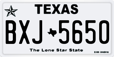 TX license plate BXJ5650
