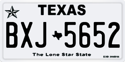 TX license plate BXJ5652