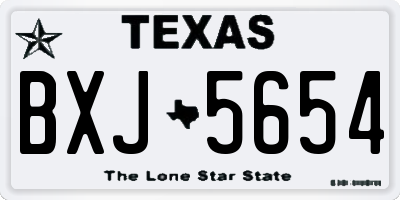 TX license plate BXJ5654