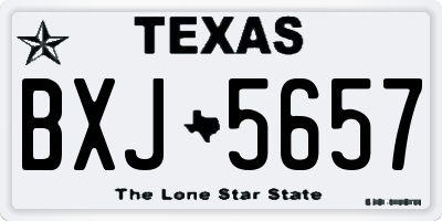 TX license plate BXJ5657