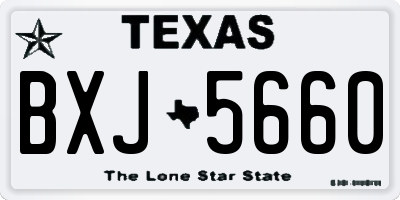 TX license plate BXJ5660