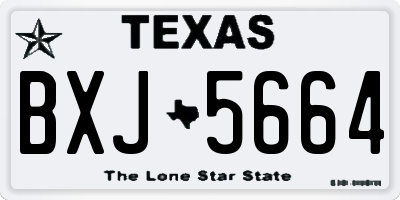 TX license plate BXJ5664