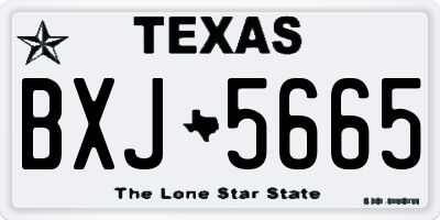 TX license plate BXJ5665