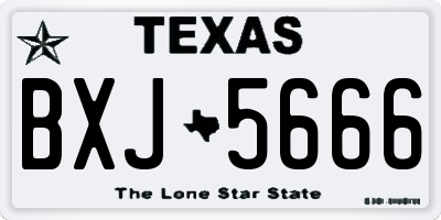 TX license plate BXJ5666