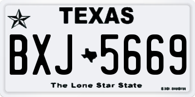 TX license plate BXJ5669