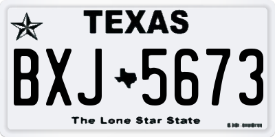 TX license plate BXJ5673