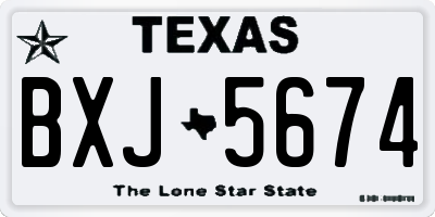 TX license plate BXJ5674
