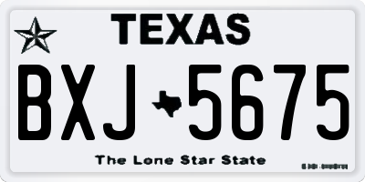 TX license plate BXJ5675