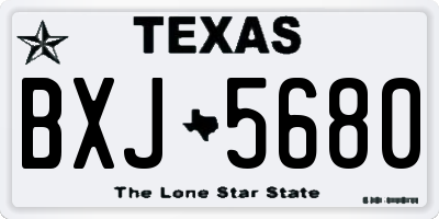 TX license plate BXJ5680