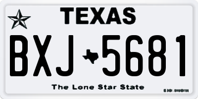 TX license plate BXJ5681