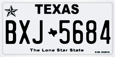 TX license plate BXJ5684