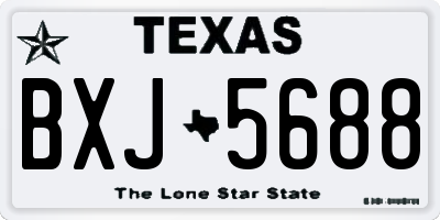 TX license plate BXJ5688