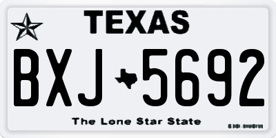 TX license plate BXJ5692