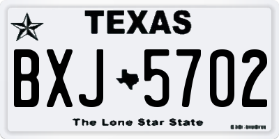 TX license plate BXJ5702