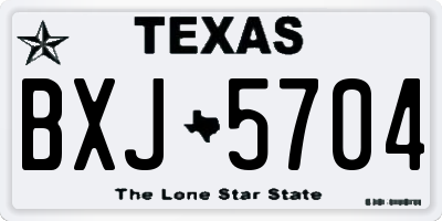 TX license plate BXJ5704