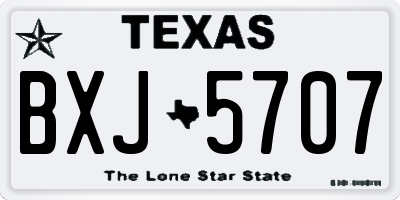 TX license plate BXJ5707