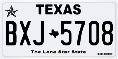 TX license plate BXJ5708