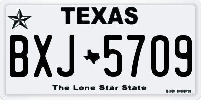 TX license plate BXJ5709