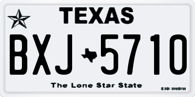 TX license plate BXJ5710