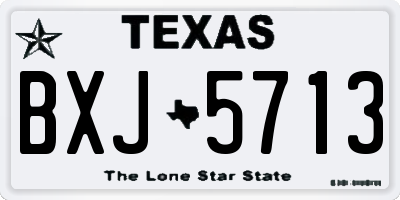 TX license plate BXJ5713