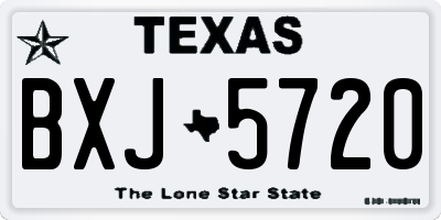 TX license plate BXJ5720
