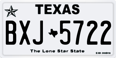 TX license plate BXJ5722