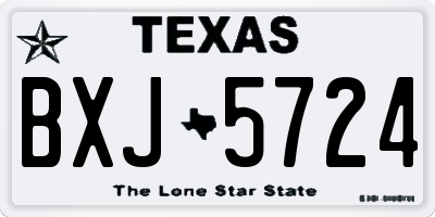 TX license plate BXJ5724