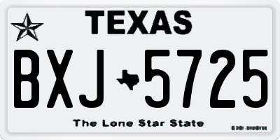 TX license plate BXJ5725