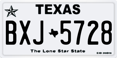 TX license plate BXJ5728