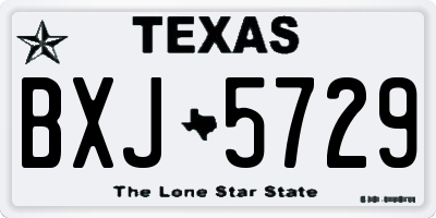 TX license plate BXJ5729