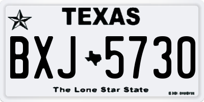 TX license plate BXJ5730