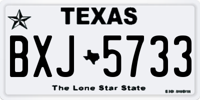 TX license plate BXJ5733