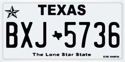 TX license plate BXJ5736