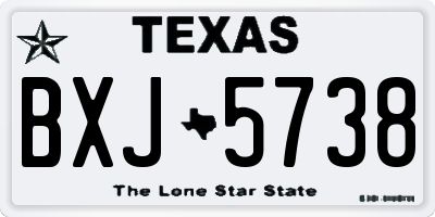 TX license plate BXJ5738