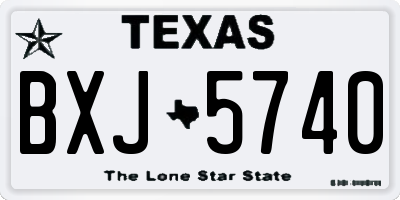 TX license plate BXJ5740