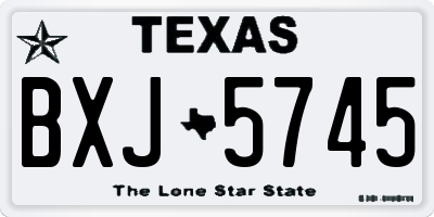 TX license plate BXJ5745