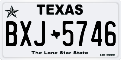 TX license plate BXJ5746