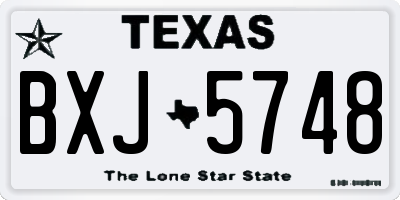 TX license plate BXJ5748