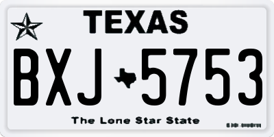 TX license plate BXJ5753