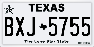 TX license plate BXJ5755