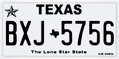 TX license plate BXJ5756