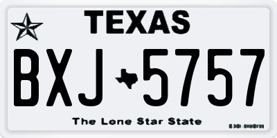 TX license plate BXJ5757