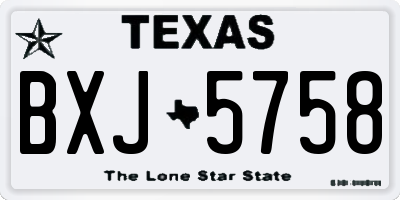 TX license plate BXJ5758