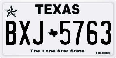TX license plate BXJ5763